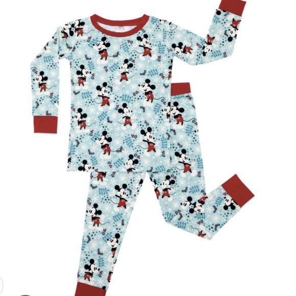 Little Sleepies Mickey Winter Wonderland two piece set - twin bundle - Picture 1 of 2